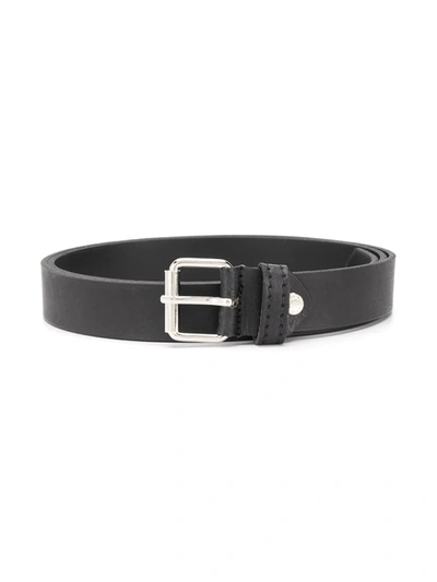 Paolo Pecora Teen Thin Buckle Belt In Nero