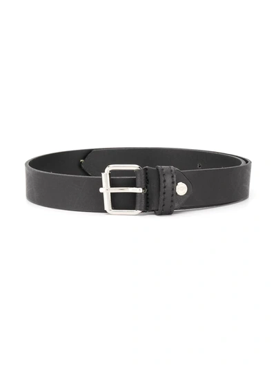 Paolo Pecora Kids' Thin Buckle Belt In Black