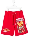 Gcds Kids' Graphic-print Running Shorts In Red