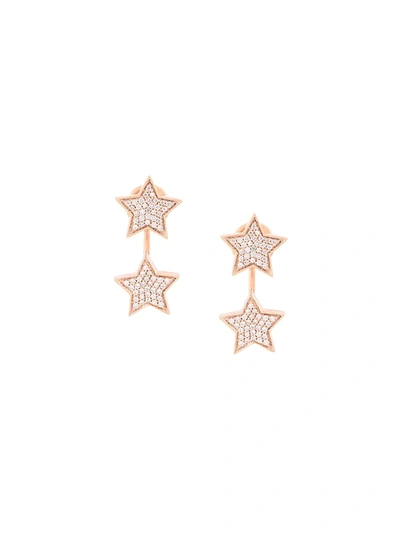 Alinka 18kt Rose Gold Stasia Diamond Drop Earrings In Metallic