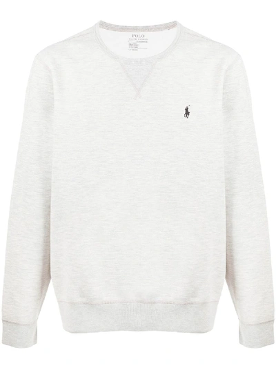 Polo Ralph Lauren Embroidered Logo Sweatshirt In Grey