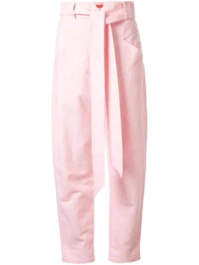 Manning Cartell High-waisted Belted Trousers In Pink