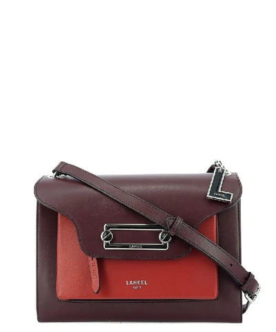 Lancel Envelope Style Shoulder Bag In Cassis Red
