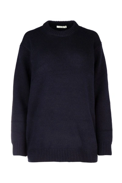 The Row Oversized Sweater In Navy
