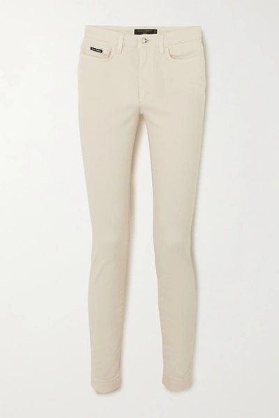 Dolce & Gabbana High-rise Skinny Jeans In White