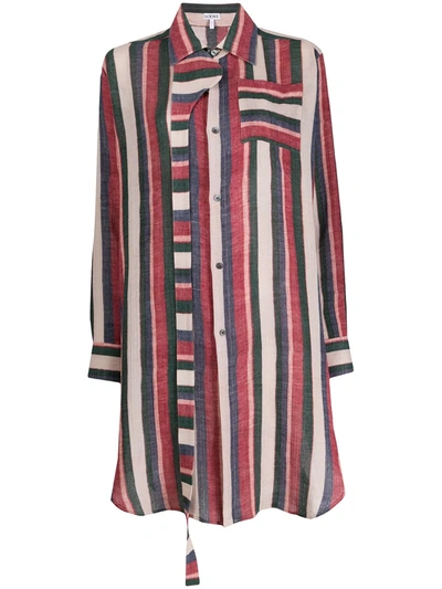 Loewe Strap Detailed Oversized Shirt In Pink