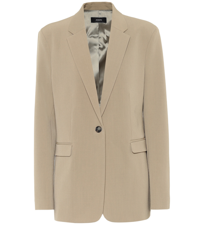 Joseph New Laurent Wool-blend Blazer In Sand