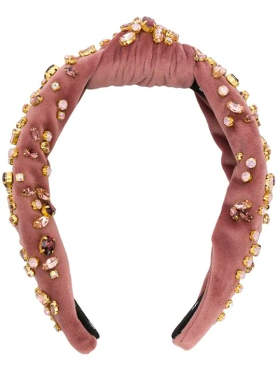 Lele Sadoughi Embellished Hairband In Pink