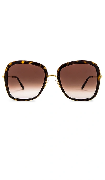 Stella Mccartney Square In Havana  Gold & Brown