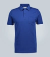 Sunspel Riviera Cotton-mesh Polo Shirt In Blue