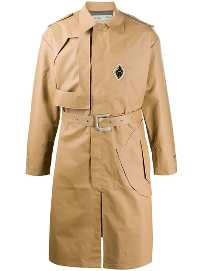 A-cold-wall* Belted Waist Trench Coat In Neutrals