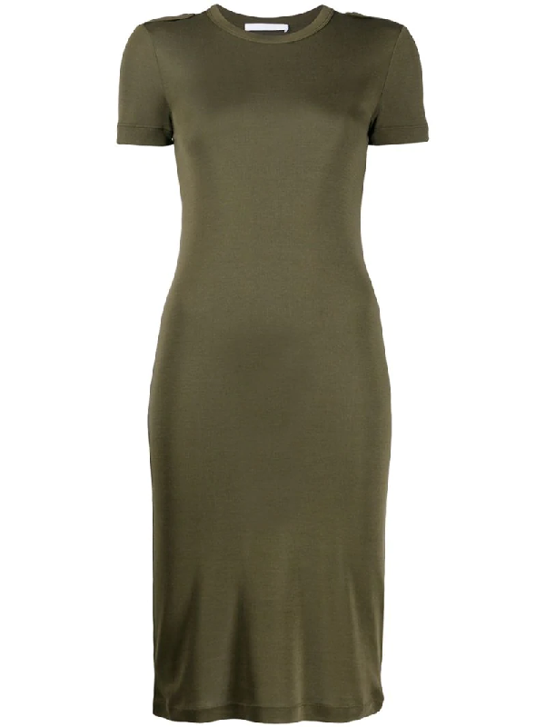 silk bodycon midi dress