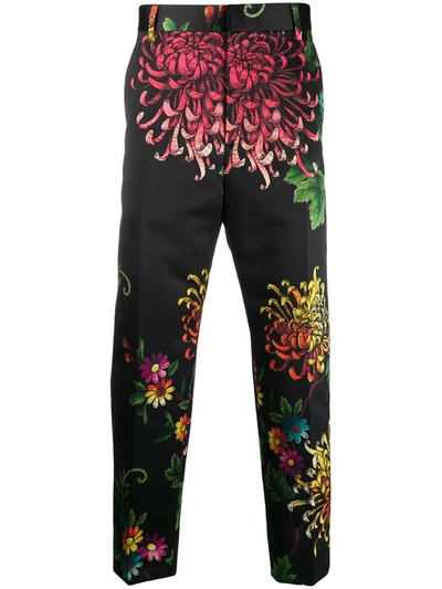 Dsquared2 Printed Tailored Trousers In Black