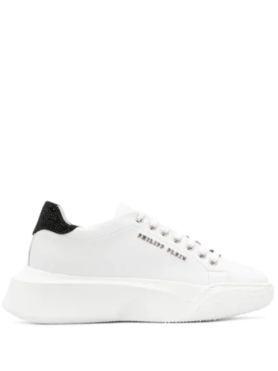 Philipp Plein Crystal Low-top Trainers In White