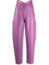 Attico X Antonia Dallas High-waisted Trousers In Purple