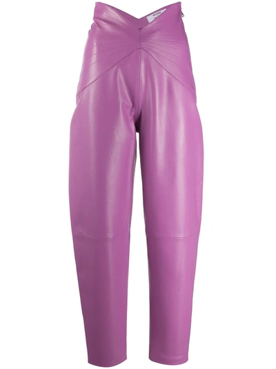 Attico X Antonia Dallas High-waisted Trousers In Purple