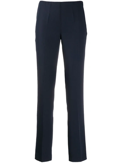 P.a.r.o.s.h Mid-rise Slim Fit Trousers In Blue