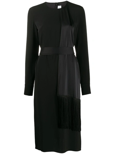 Victoria Victoria Beckham Panelled Tie-waist Dress In Black