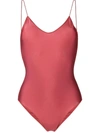Oseree Lace Spaghetti Strap Swimsuit In Red