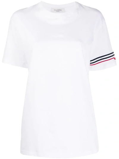 Valentino Bead-embellished T-shirt In White