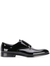 Doucal's Black Patent Leather Derby Lace-ups