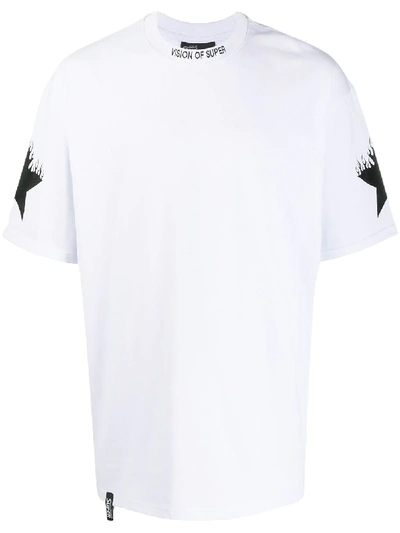 Vision Of Super Star Print T-shirt In White