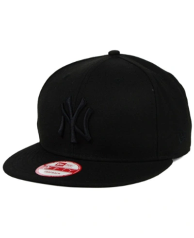 New Era New York Yankees Triple Black 9fifty Snapback Cap In Black/black