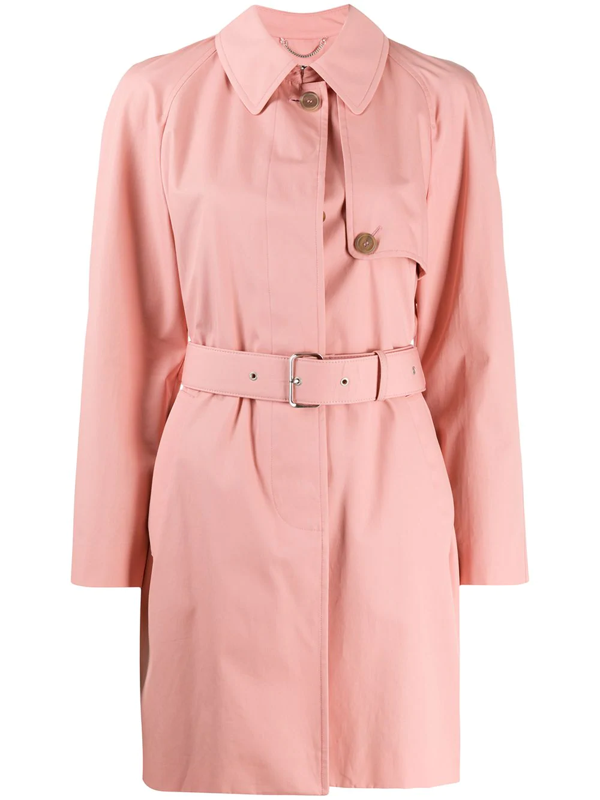 Salvatore Ferragamo Cotton Gabardine Trench Coat In Pink | ModeSens