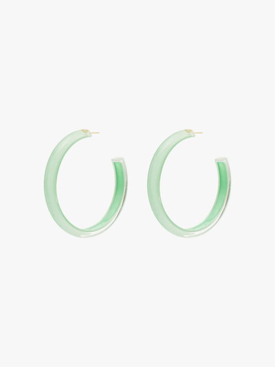 Alison Lou Green Medium Jelly Hoop Earrings