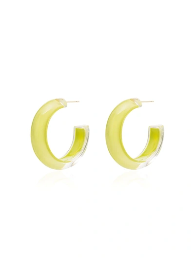 Alison Lou Women's 14k Goldplated & Lucite Small Jelly Hoop Earrings In Yellow Gold
