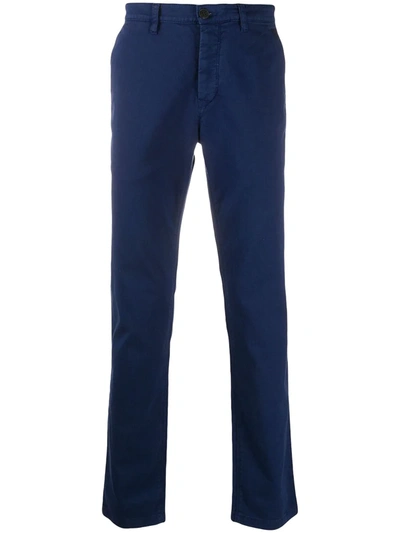 Kenzo Mid-rise Slim Trousers In Blue
