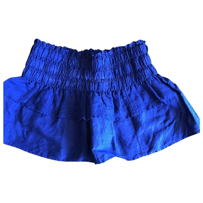 Pre-owned Isabel Marant Étoile Linen Mid-length Skirt In Blue