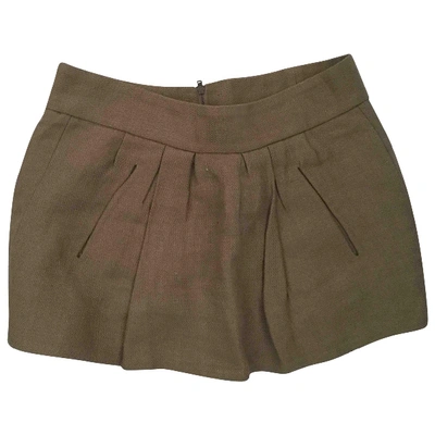 Pre-owned Isabel Marant Étoile Linen Mini Skirt In Beige