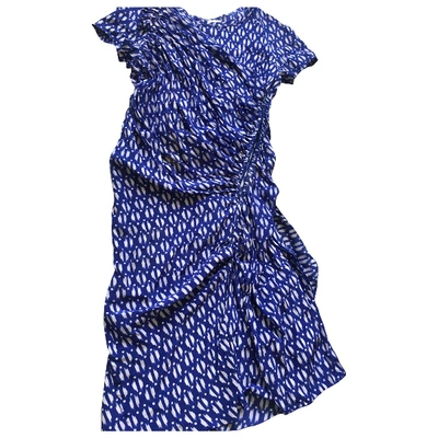 Pre-owned Isabel Marant Étoile Silk Mid-length Dress In Blue
