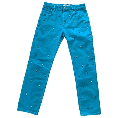 Pre-owned Isabel Marant Étoile Turquoise Cotton Jeans