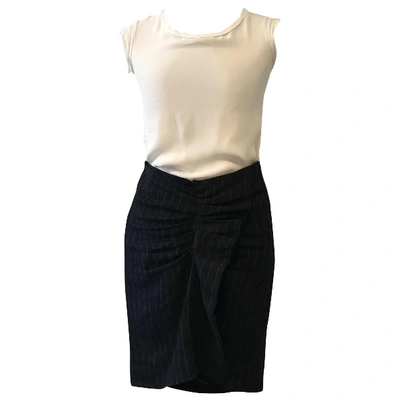 Pre-owned Isabel Marant Étoile Linen Mid-length Skirt In Navy