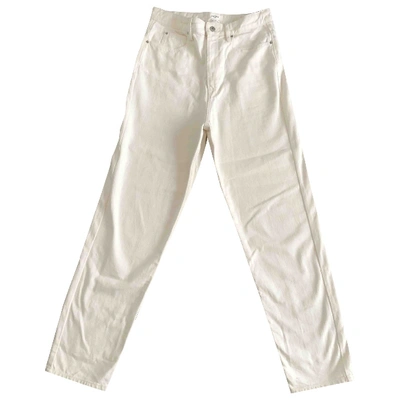 Pre-owned Isabel Marant Étoile Straight Jeans In Beige