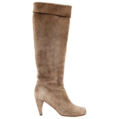 Pre-owned Michel Vivien Boots In Brown