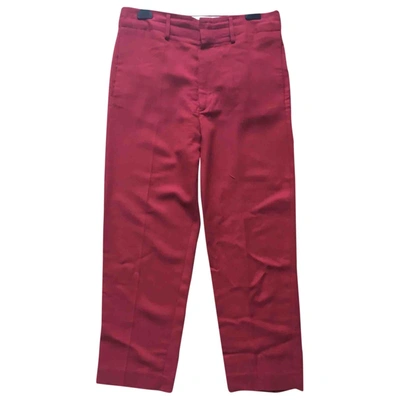 Pre-owned Isabel Marant Étoile Wool Trousers In Red