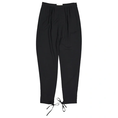Pre-owned Chloé Straight Pants In Black