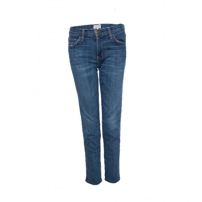Pre-owned Current Elliott Blue Cotton - Elasthane Jeans