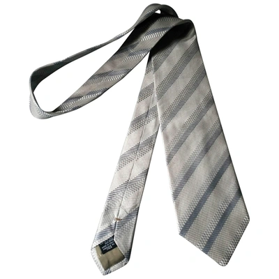 Pre-owned Giorgio Armani Silk Tie In Blue