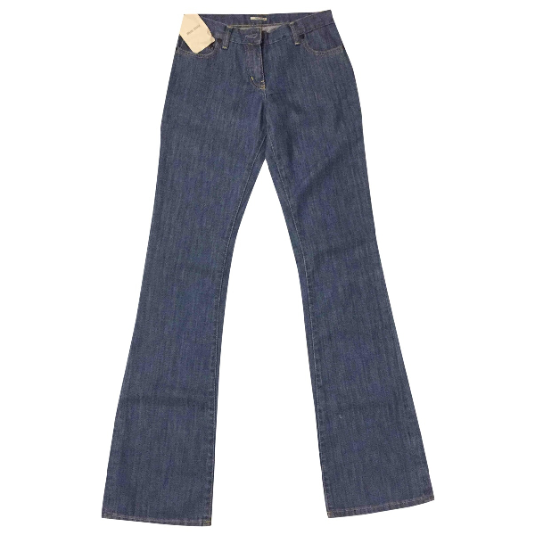 Pre-owned Miu Miu Blue Denim - Jeans Jeans | ModeSens