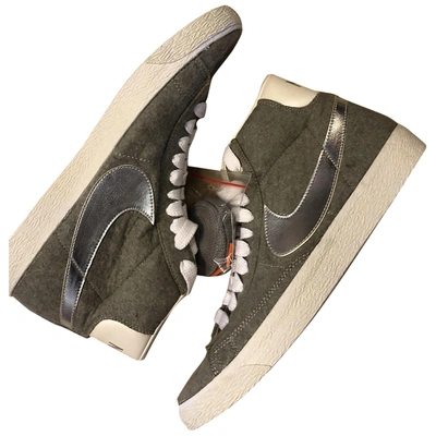 Pre-owned Nike Blazer Cloth High Trainers In Grey
