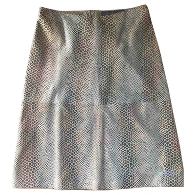 Pre-owned Katharine Hamnett Leather Mid-length Skirt In Multicolour