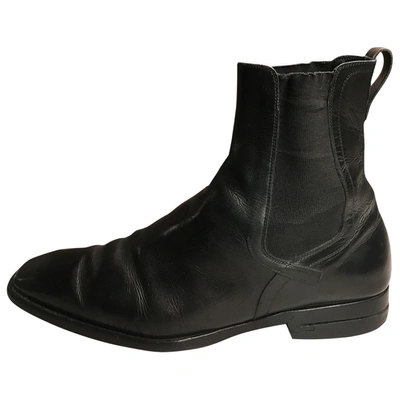 Pre-owned Dior Black Leather Boots