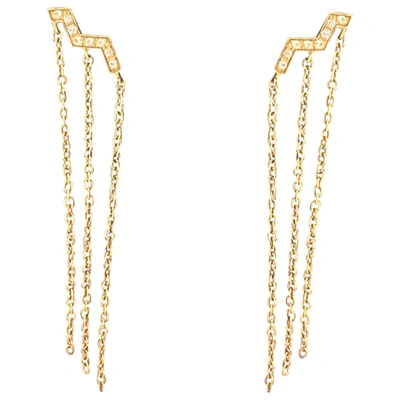 Pre-owned Elizabeth And James Silver Earrings In Gold