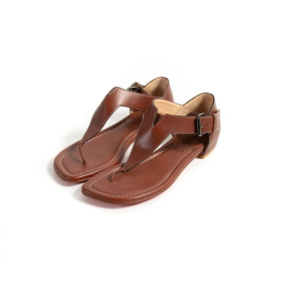 Pre-owned Christian Louboutin Leather Sandals In Brown