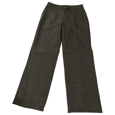 Pre-owned Loro Piana Cashmere Straight Trousers In Brown