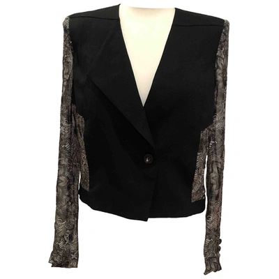 Pre-owned Helmut Lang Wool Short Vest In Black